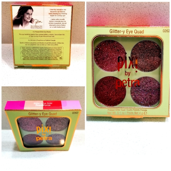 2/$20! Pixi Glittery Eye Quad - Rose Bronze - Picture 11 of 12